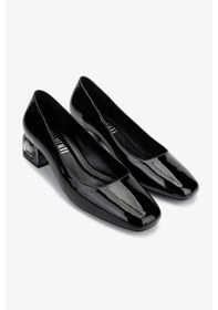 Resim Valmenti Kadın Siyah Rugan Topuklu Ayakkabı 942 450-v Bn Ayk Y25 Sıyah Rgn Siyah 