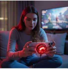 Resim Mercansa Manyetik Telefon Ve Tablet Soğutucu - Güçlü Sessiz Fanlı, Hızlı Isı Dağıtıcı Mobil Cihaz Soğutma Aparatı S25 Radiator Renkli 