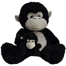 Resim Peluş Yavrulu Goril 70 Cm 62930 Siyah 