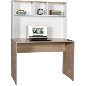 Resim Adoremobilya Base Genç Odası Raflı Çalışma Masası - Italyan Meşe-Beyaz Italyan Meşe - Beyaz 