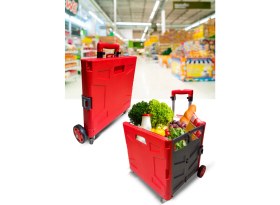 Resim Staxx Power Katlanır Fonksiyonlu Koli Yük Paket Taşıma Pazar El Arabası Alışveriş Sepeti Bagaj Fuar Arabası 80KG 