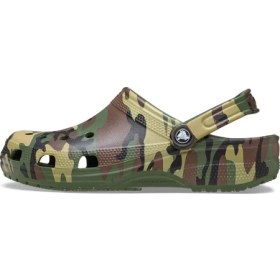 Resim Crocs Haki Erkek Plaj Terliği Classic Camouflage Clog 
