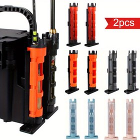 Resim 2 Adet Taşınabilir Olta Tutucu Standı, Karışık Renkler, ABS Malzeme, Olta Depolama İçin Olta Malzemeleri Aksesuarları 