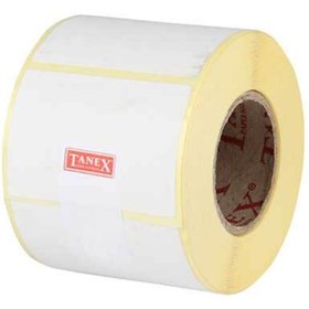 Resim Tanex Barkod Etiketi Termal Eco 60x25 Mm 40 Mm Çap 1000 Li 1 Li (8 Paket) 