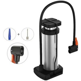 Resim Büro Ev Hobi Takım Çantası İçin Alüminyum Top Bisiklet Hava Basınçlı Ayak Pompası 