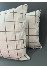 Resim Pamuklu 2 Adet Fermuarlı 50x70 Cm Yastık Kılıfı 