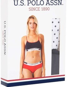 Resim U.S. Polo Assn. Kadın Lacivert Puanlı Büstiyer Şort Takım 66252 