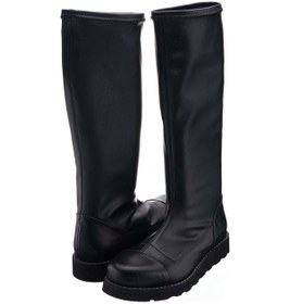 Resim 41-42-43-44 Numaralarda Nr2029 Siyah Dalgıç Kumaş Rahat Kalıp Büyük Numara Kadın Çizme Siyah 