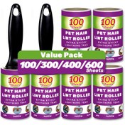 Resim 100/300/400/600 Yaprak Ekstra Yapışkan Evcil Hayvan Tüyü Lint Rulosu Yedekleri, Manuel, Plastik, Güç Gerektirmez, Mobilya, Halı, Giysiler için İdeal, Köpek ve Kedi Tüylerini Temizlemek için 