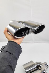 Resim SML Dizayn Volkswagen Golf 7-7.5 R Egzoz Ucu Golf Çiftli Oval Egzoz-Egsoz-Egzos-Eksoz-Ekzos-Ucu-Başlığı 4 çıkış 