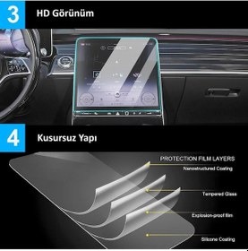 Resim Hyundai Santa Fe Uyumlu 2024 2025 2026 Büyük Bilgi Ekranı 9h Nano Ekran Koruyucu 