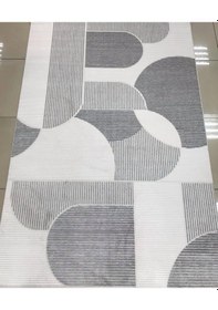 Resim Padişah Halı Polo Serisi 74775-097 Salon Oturma Odası Halısı Açık Gri - Beyaz 