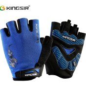 Resim Liangduo Shop Mavi Stil Xxl Kıngsır Yaz Nefes Bisiklet Eldiven Erkek Kadın Bisiklet Eldiveni Mtb Yol Bisikleti Eldiven Yarım Parmak Kaymaz Spor Eldiven M L Xl (Yurt Dışından) 