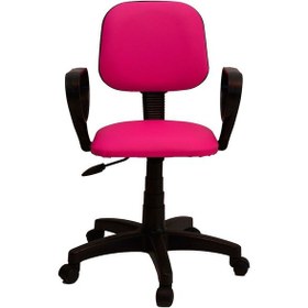 Resim Türksit Kozmo Eko Kollu Çalişma Koltuğu Deri Pembe 