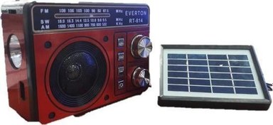 Resim Rt-814 Solar Panelli Müzik Kutusu,fm Radyo, Usb, Sd, Aux, Mp3 Player Everton