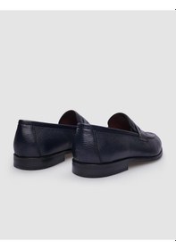 Resim Cabani %100 Hakiki Deri Lacivert Bağcıksız Erkek Klasik Ayakkabı-lacivert 