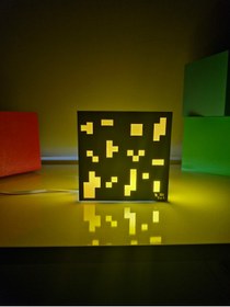 Resim Store Özelleştirilebilir Minecraft Dekoratif Küp Masa Ve Gece Lambası 