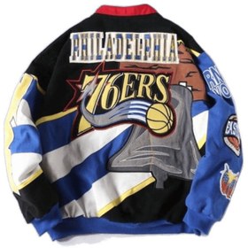Resim 76ers Philadelphia Basketbol Kolej Ceket - L 