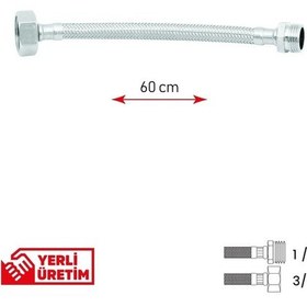 Resim Bağlantı Hortumu 1/2' N ' -3/4' 60 Cm 