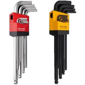 Resim Ceta Form 18 Parça Kombo Topbaşlı L Allen Anahtar Takımı - Metrik/SAE 