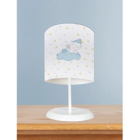 Resim Mekta Home Bebek ve Çocuk Odası Bulut Üzerinde Uçan Fil Desenli Abajur 