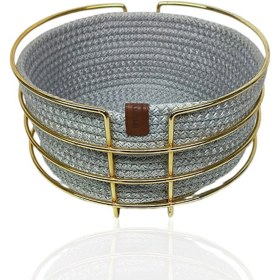 Resim Yuvaralak Ekmek Sepeti Gri 