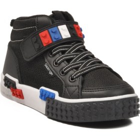 Resim Slazenger Siyah Beyaz Cırtlı Erkek Çocuk Hi Sneaker 