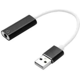 Resim Coverzone USB den Mikrofonlu Kulaklık Çevirici (USB To 3.5 mm Jack) PlayStation Uyumlu Bilgisayar Ses Kartı Kablosu 3.5 mm Jack (Dişi) Girişli Ses Adaptörü 7.1 Dönüştürücü PS3 PS4 PS5 Uyumlu 