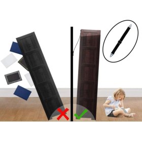 Resim Dextron Bebek Çocuk ve Deprem Koruyucu Mobilya Sabitleme Kemeri Metal Vidalı (2 Adet) 