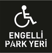 Resim Hayat Trafik Boyama Şablonu Engelli Park Yeri 100x100cm 