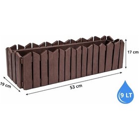 Resim Ozn-616 Efes Askılı Balkon Saksı Takımı 9 Lt No: 2 Kahverengi 4 Adet 