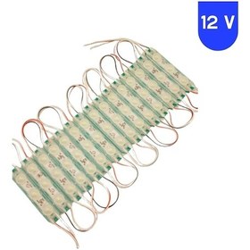 Resim 12 Volt 1.5 Watt 3 Lensli Yeşil 2835 Smd Led Modül Ip65 10 Adet Modül 