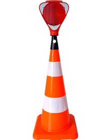 Resim Pvc 75 Koni + Üçgen Flaşör Seti Trafik Dubası 