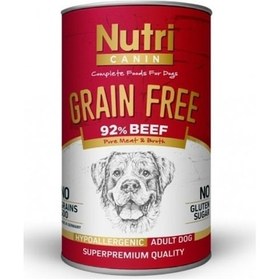 Resim Nutri Canin Tahılsız Biftekli Konserve Yetişkin Köpek Maması 400 G 