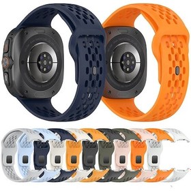 Resim Ariatech Galaxy Uyumlu Watch Ultra 47mm Krd-119 Delikli Tasarım Silikon Kordon-siyah 