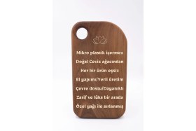 Resim Feyza Design Doğal Ahşap Kesme Tahtası, Yemek Sunumu ve Fotoğraf Çekimi Için 