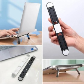 Resim TKÇ 2 Kademeli Katlanabilir Laptop Standı - Kendiliğinden Güçlü Yapışkanlı, Ergonomik tablet 