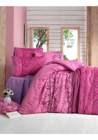 Resim Komfort Home Tek Kişilik Polycotton Nevresim Takımı (Öykü Bordo) 