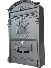 Resim almital mobilya aksesuarları furniture accessories Glamour Villa Tipi Dekoratif Komple Metal, Antrasit Posta Kutusu 