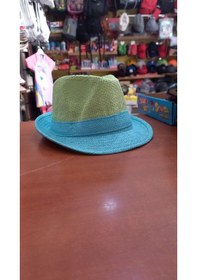 Resim Çocuk Fötr Şapka Unisex Model Renkli Yazlık Paper İplik 54 Cm 