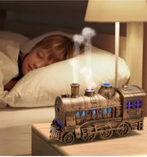 Resim clartejewelery Buharlı Tren Tasarımlı Hava Nemlendirici – Işıklı 300 ml Aromaterapi Humidifier 
