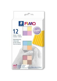 Resim Staedtler Fimo Soft Polimer Kil Seti 25 G x 12 Renk Pastel Renk 