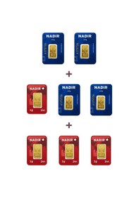 Resim Nadir Gold 24 Ayar 14 Gram Külçe Altın 4 Adet 2,5 Gram Külçe Altın + 4 Adet 1 Gram Külçe Altın 