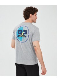 Resim Skechers Graphic T-Shirt M Short Sleeve Erkek Gri Melanj Tshirt S241054-036 