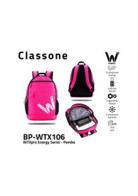 Resim Classone BP-WTX106 WTXpro Serisi Su Geçirmez 15.6" Laptop Notebook Sırt Çantası Pembe 