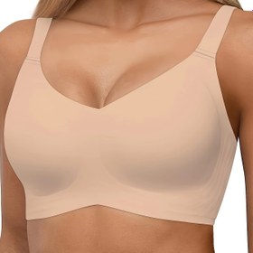Resim Kadınların Anti-Drop Push-Up, Göstermeyen Rahatlığı, Çıkarılabilir Dolgusu, Kablosuz Olmayan, Yetişkin Boyutu, 180g/m² Astar Ağırlığı, Spor Sütyeni|Dikişsiz Yapı|Konforlu Uyum 