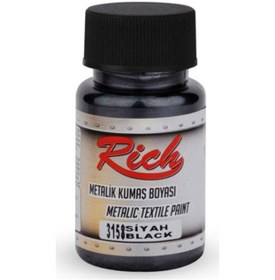 Resim Rich Metalik Kumaş Boyası – Siyah 50Cc 