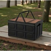 Resim Fochsia 30l Siyah Tutacaklı Çok Amaçlı Araç Bagaj Saklama Kutusu Büyük Hacimli Dayanıklı Pp 