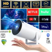Resim Robeve Mini Projeksiyon Taşınabilir Projeksiyon Cihazı Hd Projeksiyon Cihazı Android 11 Android Tv Projeksiyon Cihazı Ev Sinema Projeksiyon Akıllı Hoparlörlü Projeksiyon Wifi Bluetooth Taşınabilir 