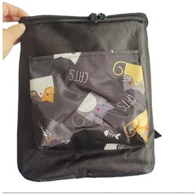 Resim Elmpaly Black Cat Dağ Bisikleti Yol Bisikleti Çantası Yağmurluk Fonksiyonel Cep Siyah Kedi 